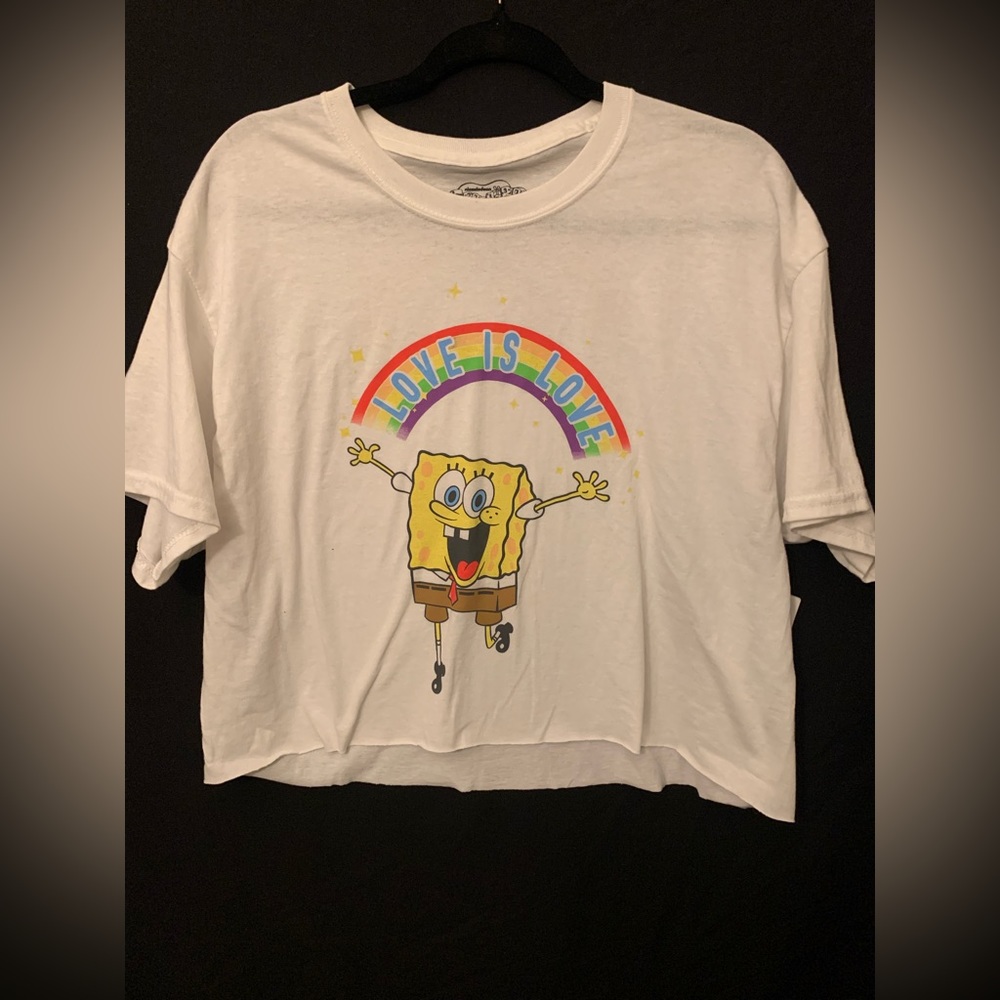 Nickelodeon SpongeBob SquarePants love is love crop top unisex shirt